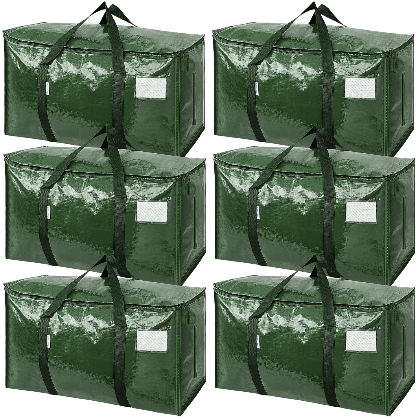 TICONN 12 Pack Extra Large Moving Bags Heavy Duty with Zippers & Carrying Handles, Durable Storage Bags Moving Boxes for Closet Organizers and Storage (12 Pack, Blue)