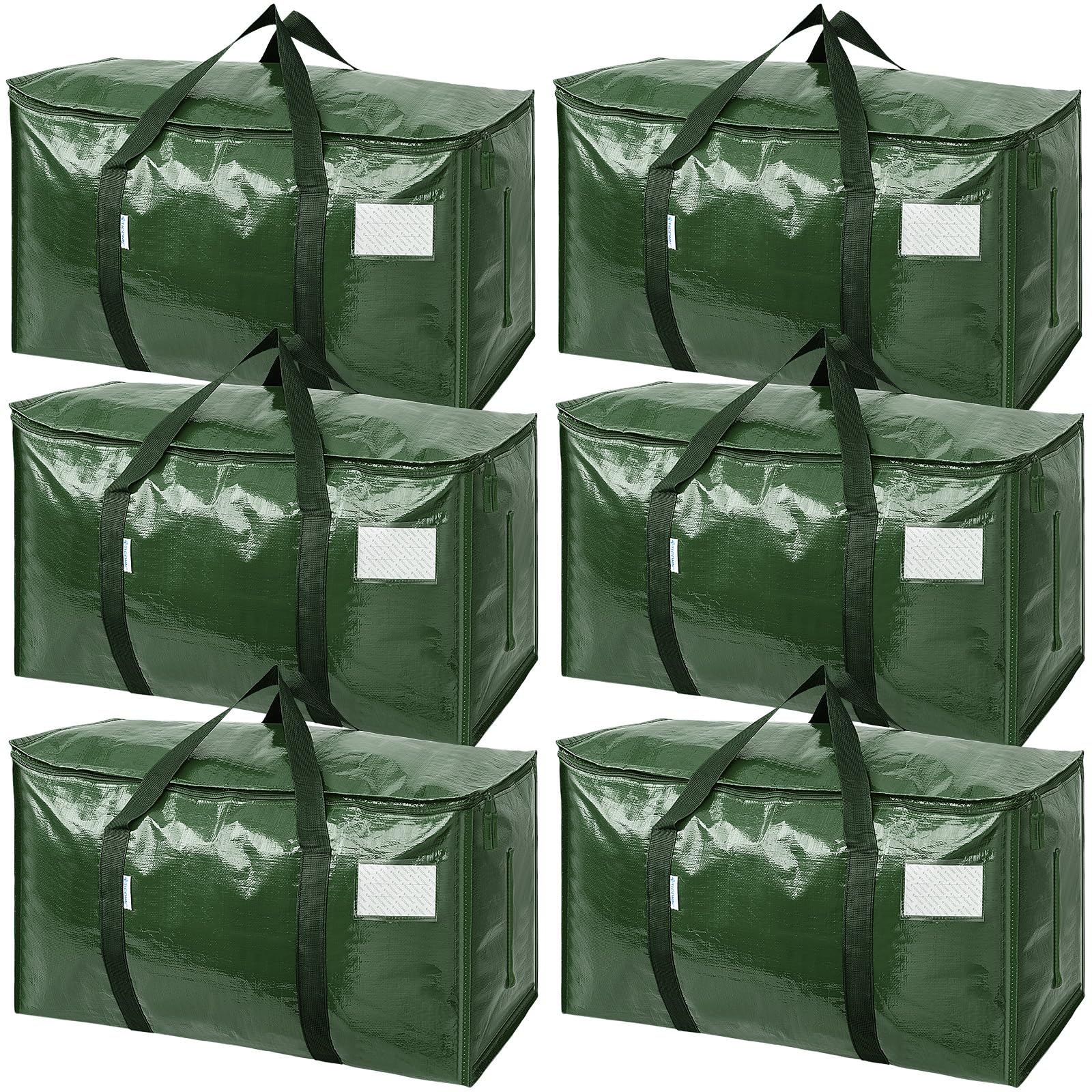 TICONN 12 Pack Extra Large Moving Bags Heavy Duty with Zippers & Carrying Handles, Durable Storage Bags Moving Boxes for Closet Organizers and Storage (12 Pack, Blue)