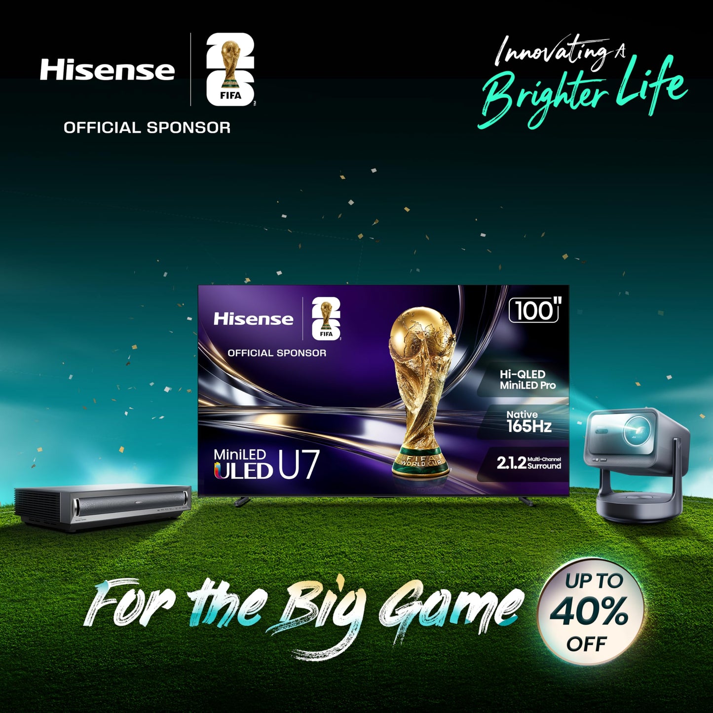 Hisense 50“ Hi-QLED S7 CanvasTV Series 4K UHD Google Smart Art TV (50S7SG, 2026 New) - Art Mode, Anti-Glare Panel, Dolby Vision HDR, Hi-Matte Display, Frame & UltraSlim Wall Mount Included