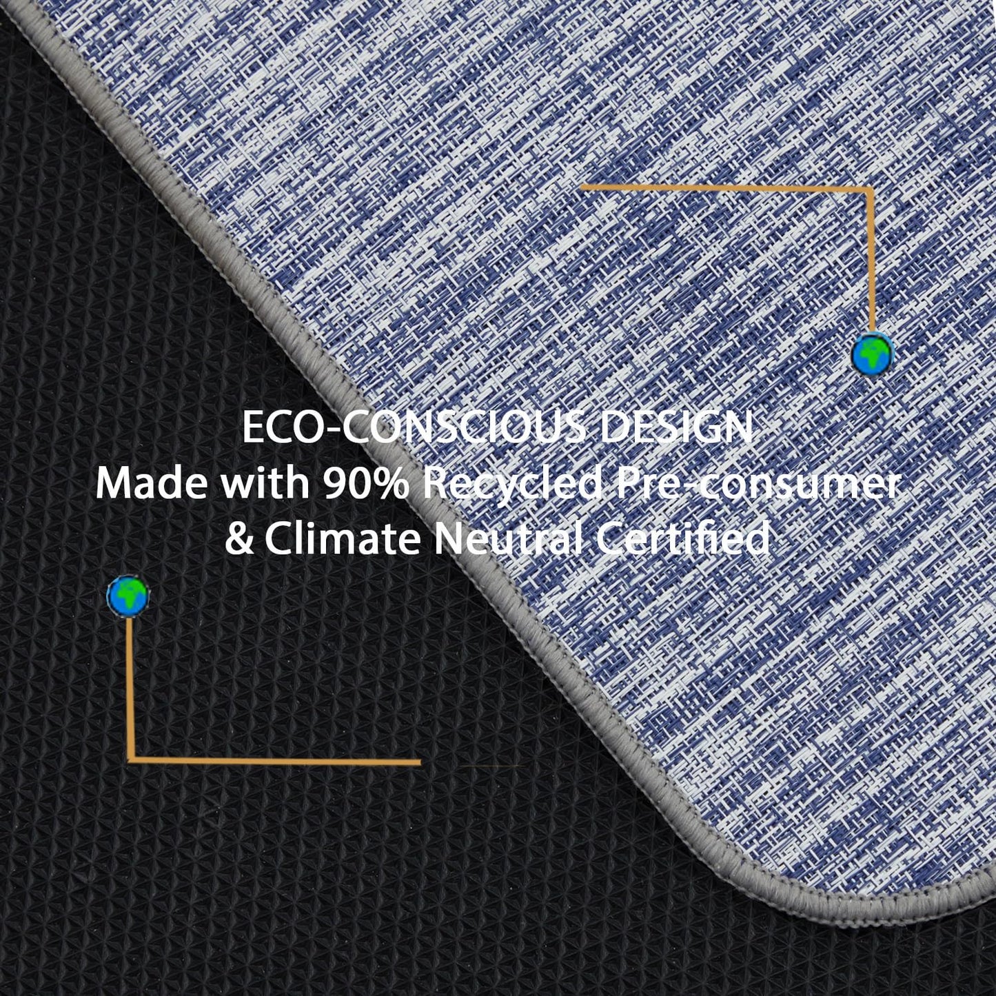 RccugmatS Chair Mat for Hardwood & Tile Floor, 47" x 60" Heavy Duty Office Chair Mat for Rolling Chairs, Anti Slip, Non-Curve, Floor Protector for Home Office, Nordic Sky Weave