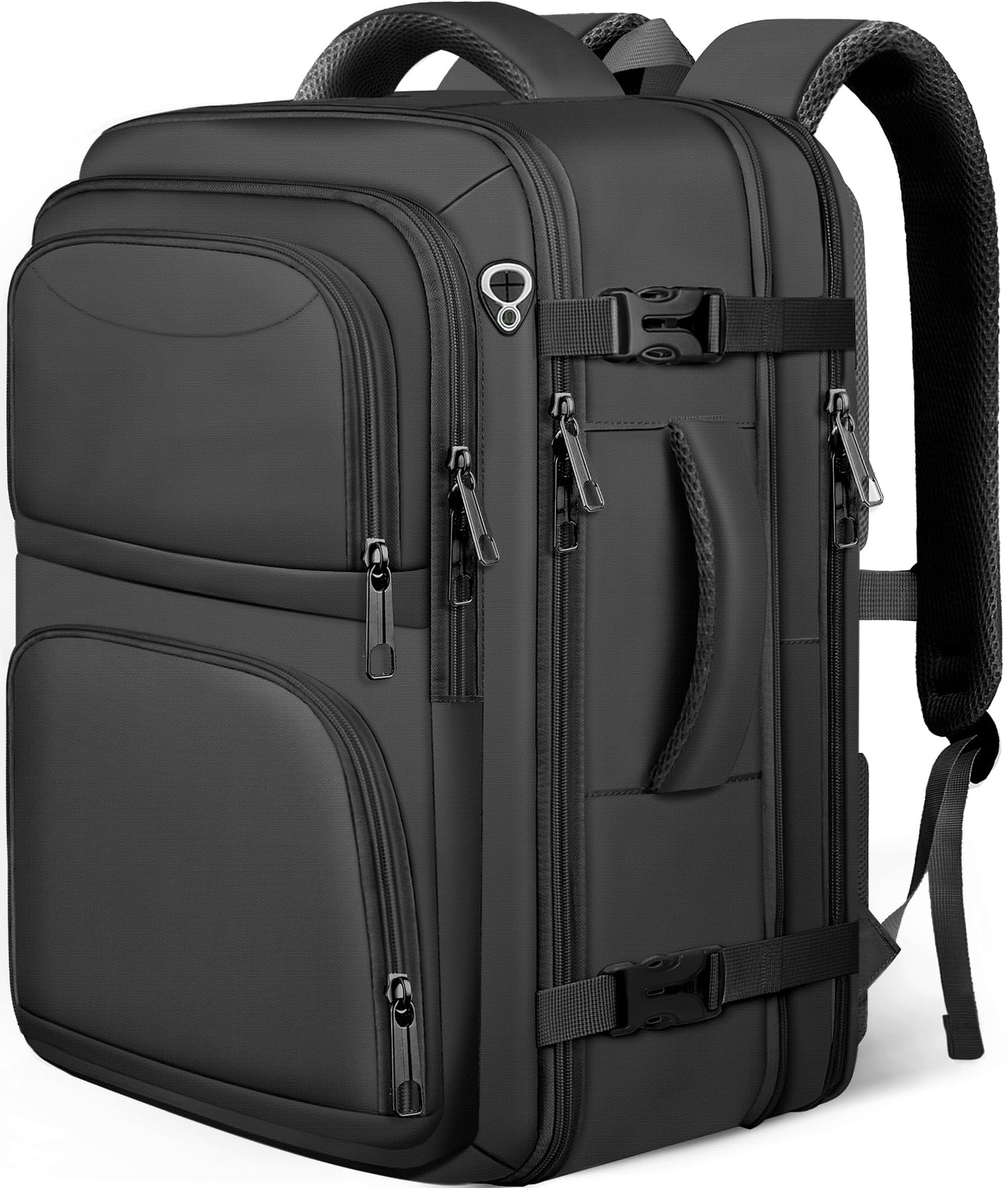 Travel Backpack, Expandable Carry on Backpack for Men, TSA 17.3 inch Laptop Bag Flight Approved, Lightweight Business Luggage Bag, Travel Gifts for Men Women, Black