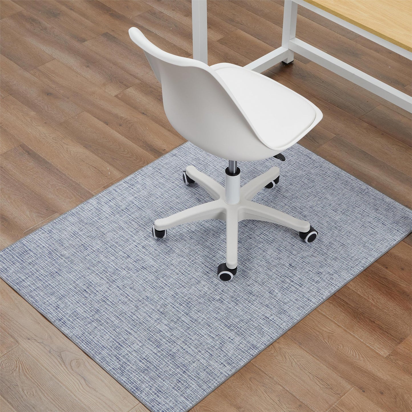 RccugmatS Chair Mat for Hardwood & Tile Floor, 47" x 60" Heavy Duty Office Chair Mat for Rolling Chairs, Anti Slip, Non-Curve, Floor Protector for Home Office, Nordic Sky Weave