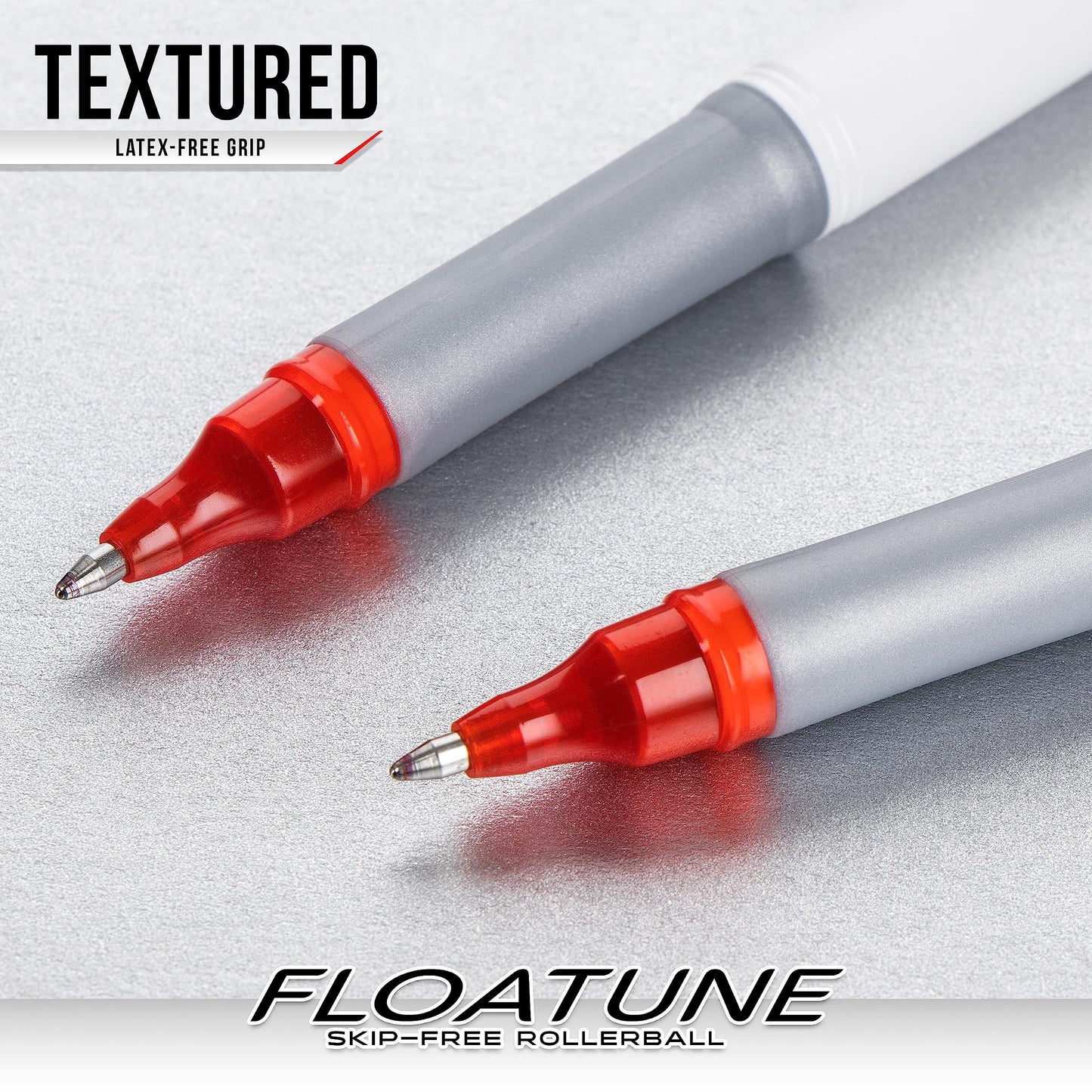 Pentel Floatune Rollerball Pen, (0.8mm), Medium Point, Black/Blue/Red Ink, Pack of 8 pens (BY108PF8OFC)